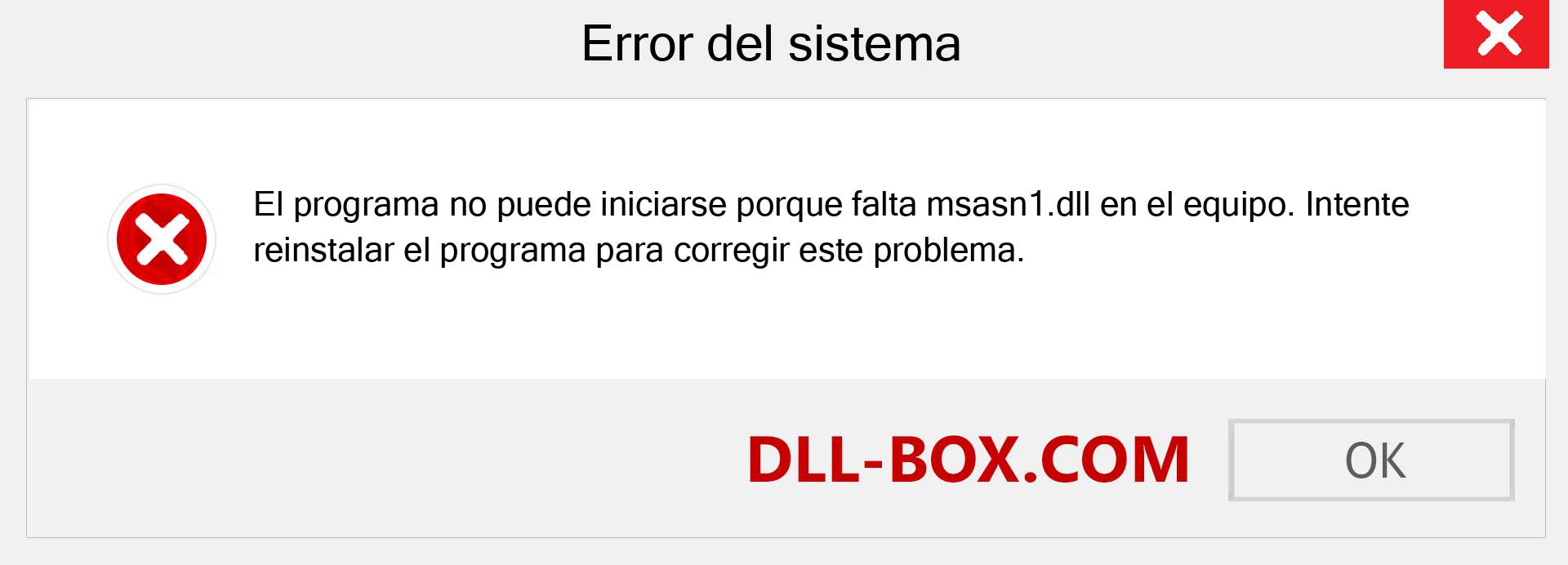 ¿Falta el archivo msasn1.dll ?. Descargar para Windows 7, 8, 10 - Corregir msasn1 dll Missing Error en Windows, fotos, imágenes