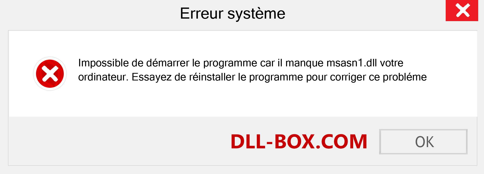 Le fichier msasn1.dll est manquant ?. Télécharger pour Windows 7, 8, 10 - Correction de l'erreur manquante msasn1 dll sur Windows, photos, images